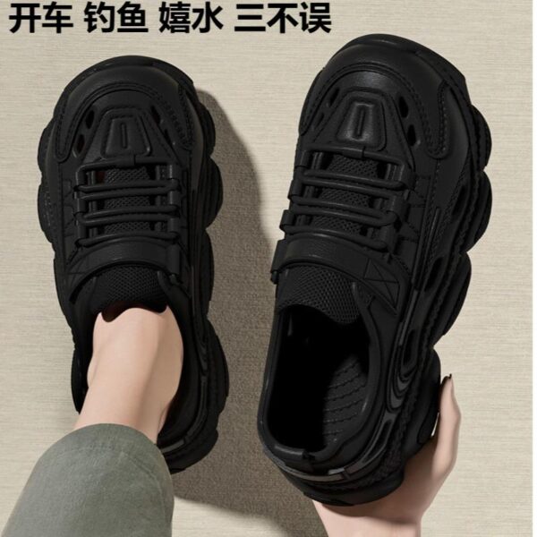 Outdoor fishing driving men's hole shoes women's temperament non-slip odour-proof breathable thick-soled long-wearing sandals beach slippers - Image 4