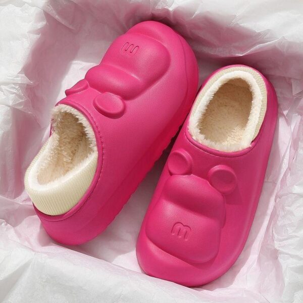 12.12 cotton slippers women's autumn and winter 2024 new indoor home thick sole non-slip warm Pregnant women, maternity shoes, cotton slippers - Image 4