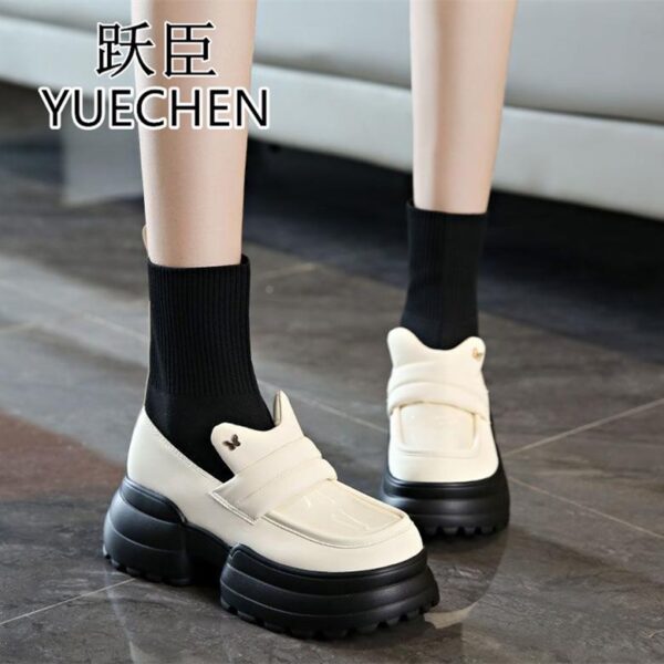 Flagship store Korean version of niche thick-soled single boots 2024 sock boots new spring and autumn thick-soled fashion boots women's elastic versatile boots - Image 2