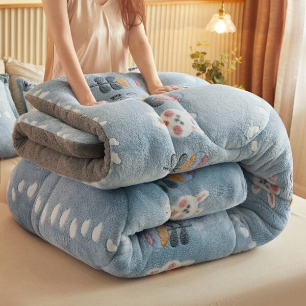 New In 2021 Soft High-Quality Snow Fleece Thickened Winter Quilt For Home/ Hotel - Image 8