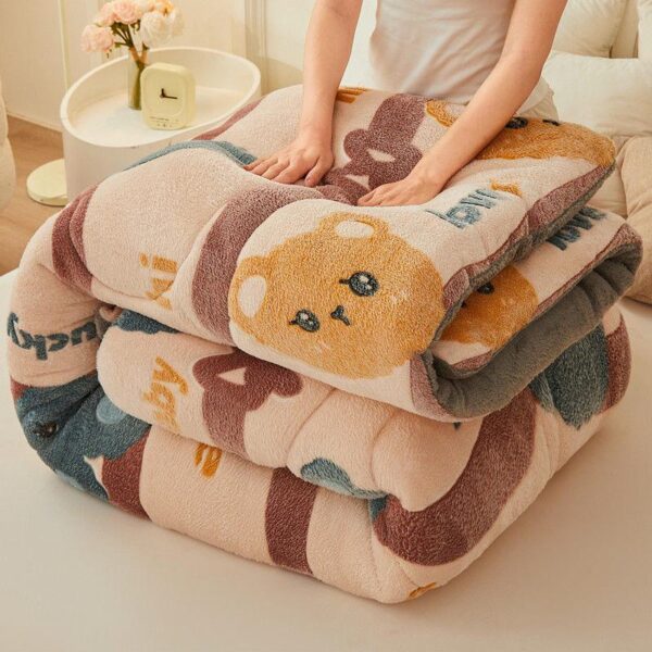 New In 2021 Soft High-Quality Snow Fleece Thickened Winter Quilt For Home/ Hotel - Image 6