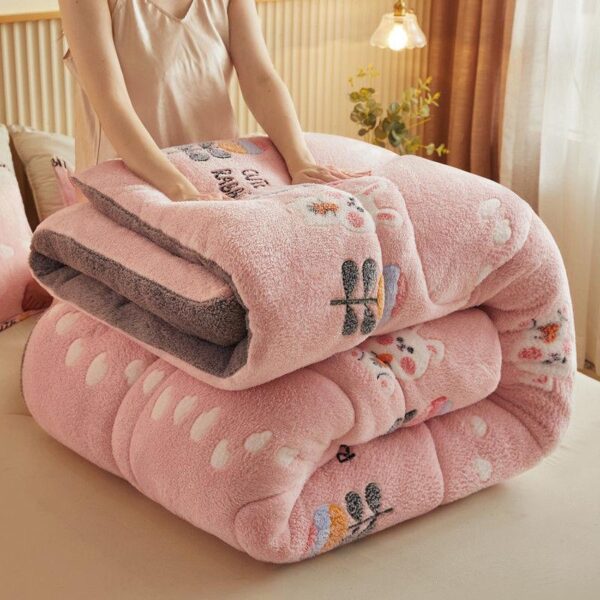 New In 2021 Soft High-Quality Snow Fleece Thickened Winter Quilt For Home/ Hotel - Image 7