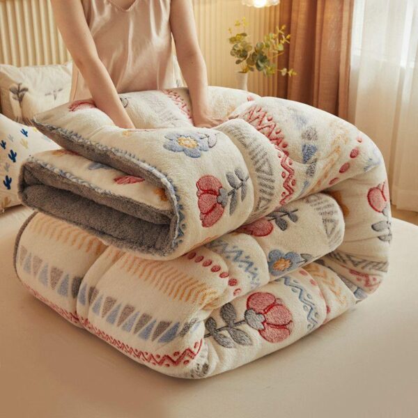 New In 2021 Soft High-Quality Snow Fleece Thickened Winter Quilt For Home/ Hotel - Image 2