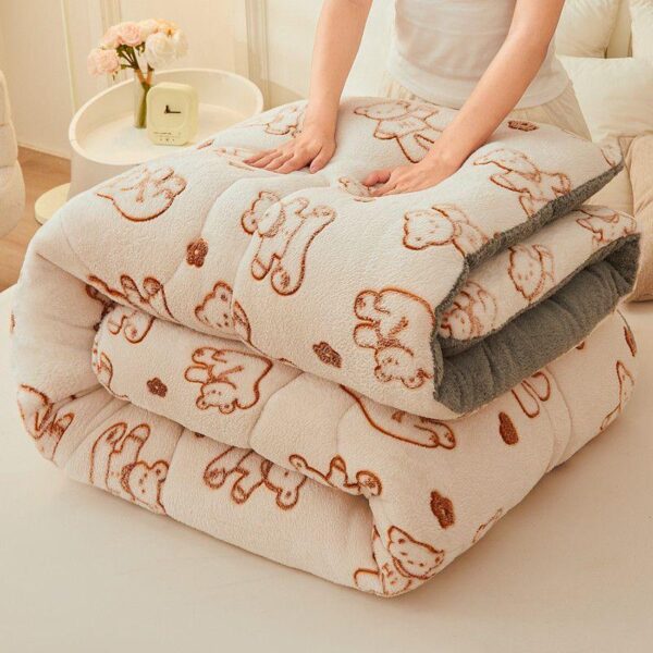 New In 2021 Soft High-Quality Snow Fleece Thickened Winter Quilt For Home/ Hotel - Image 3