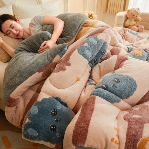 quilt core cotton quilt household cotton quilt winter thickened warm dormitory single thickened autumn and winter cushion quilt spring and autumn quilt - Image 3