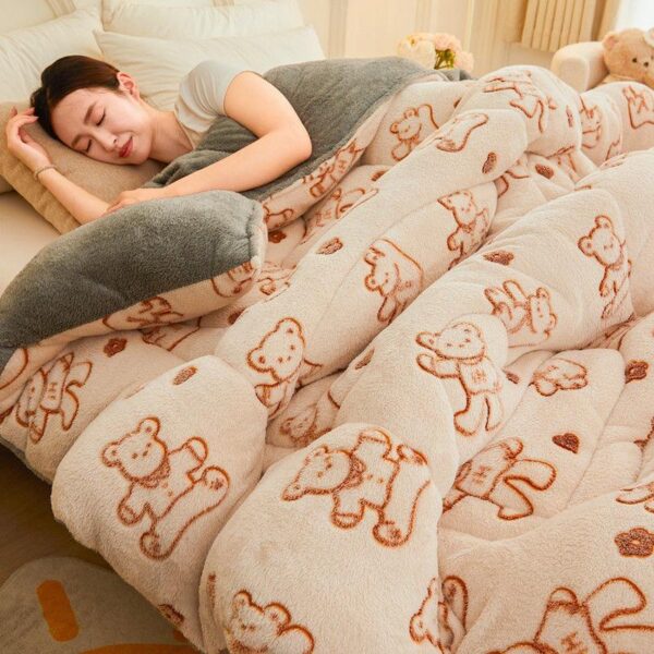 quilt core cotton quilt household cotton quilt winter thickened warm dormitory single thickened autumn and winter cushion quilt spring and autumn quilt - Image 4