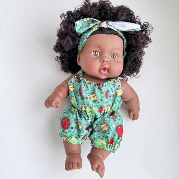 12.1225cm black doll African simulation enamel doll baby doll can be bathed in water children's toys - Image 5