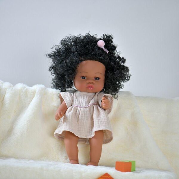 New black doll full enamel African doll doll explosion head enamel doll girl toy - Image 2