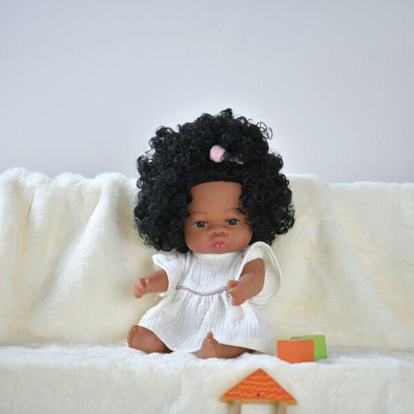 New black doll full enamel African doll doll explosion head enamel doll girl toy - Image 5