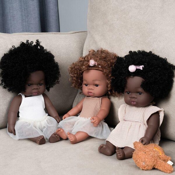 New black doll full enamel African doll doll explosion head enamel doll girl toy