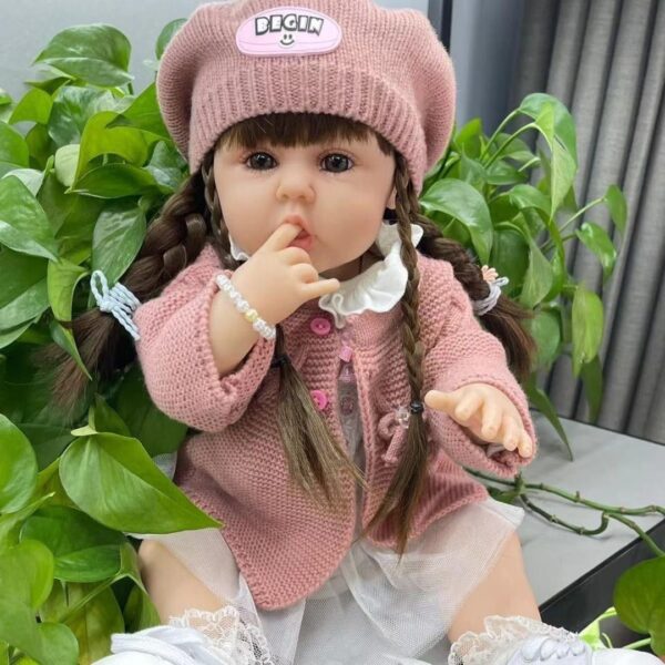 A piece of clothing children's doll simulation doll 55cm rebirth doll cute simulation rebirth Barbie doll - Image 3