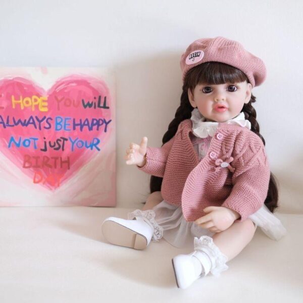 A piece of clothing children's doll simulation doll 55cm rebirth doll cute simulation rebirth Barbie doll - Image 4