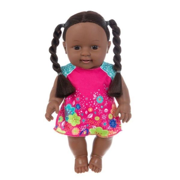 Centimetre black imitation doll baby soft rubber African doll baby toy can be bathed in water - Image 3