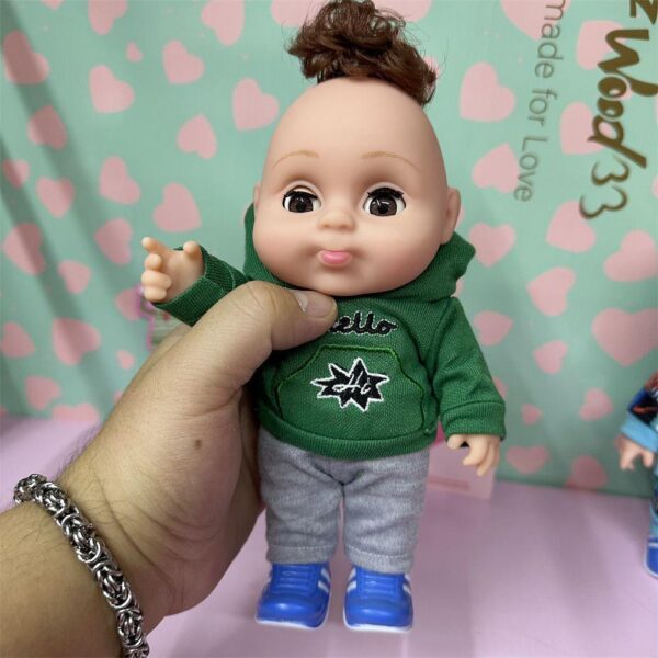 Endoll cute dudu cool doll simulation baby doll baby moveable eyes moveable children's bath toys - Image 5