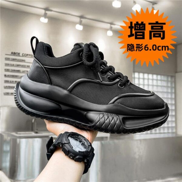 High-quality TikTok same style men's shoes autumn breathable leather fashion dad shoes fashion versatile lightweight sneakers - Image 3