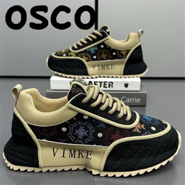 OSCO thick-soled men's shoes dopamine autumn and winter hot dad shoes inner height-increased board shoes casual shoes trendy workwear shoes