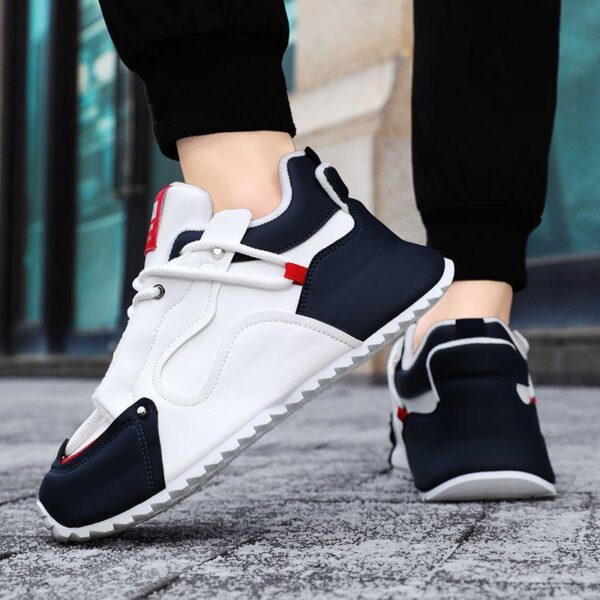 Large-size winter plush men's cotton shoes Dad's new fashion casual trend height-enhancing sneakers thick-soled outdoor cotton shoes - Image 2