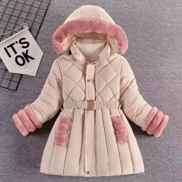 Children's winter clothes, girls' winter coat, plush and thickened fashion cotton clothes, little girl's foreign style New style of cotton jacket Maillard