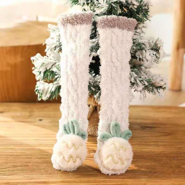 24 coral velvet radish rabbit baby winter socks thickened warm knee-length A-class comfortable and breathable Men's and women's jewellery socks - Image 4