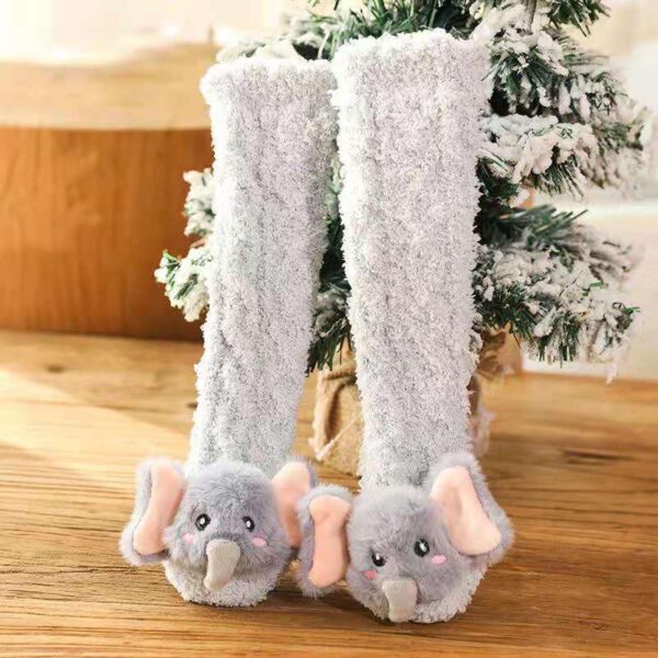 24 coral velvet radish rabbit baby winter socks thickened warm knee-length A-class comfortable and breathable Men's and women's jewellery socks - Image 3