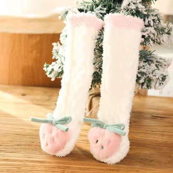 24 coral velvet radish rabbit baby winter socks thickened warm knee-length A-class comfortable and breathable Men's and women's jewellery socks - Image 2