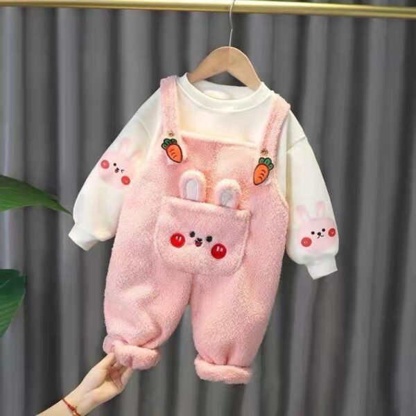 Baby autumn and winter new warm jumpsuit newborn baby girl clothes crawling clothes birth baby residence Home-to-home clothes - Image 8