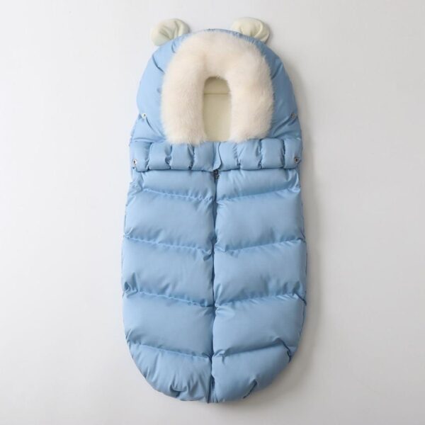 Cross-border plush thickened baby sleeping bag infant extra thick quilt outing clothes windproof warm 2024 winter new - Image 6