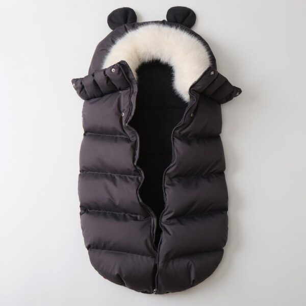 Cross-border plush thickened baby sleeping bag infant extra thick quilt outing clothes windproof warm 2024 winter new - Image 7