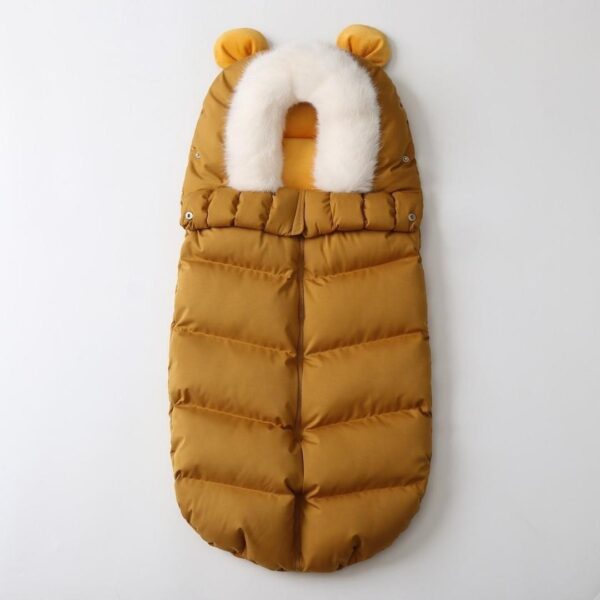 Cross-border plush thickened baby sleeping bag infant extra thick quilt outing clothes windproof warm 2024 winter new - Image 2