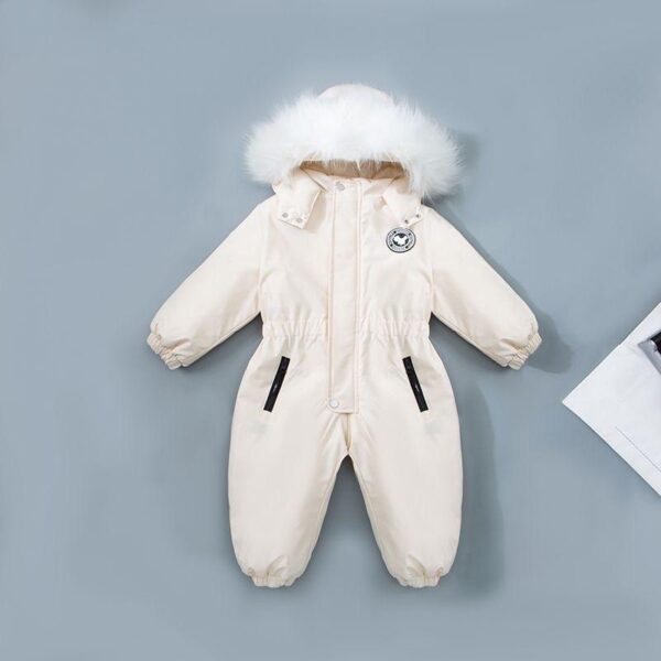 Infants, young children, baby ski clothes, men's and women's children's clothes, cotton jackets, newborn climbing jumpsuits, winter outing - Image 3