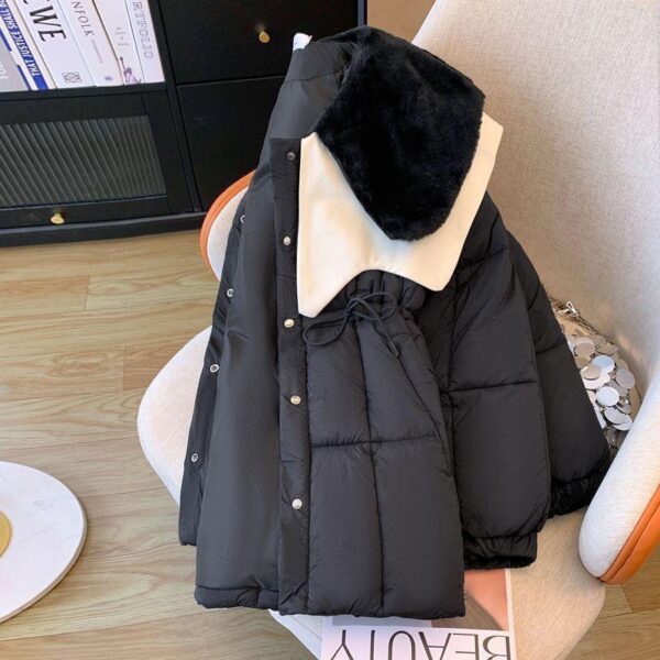 winter new small fragrance style high-end double-layer doll cotton jacket waist to slim Down jacket jacket women's fashion - Image 5