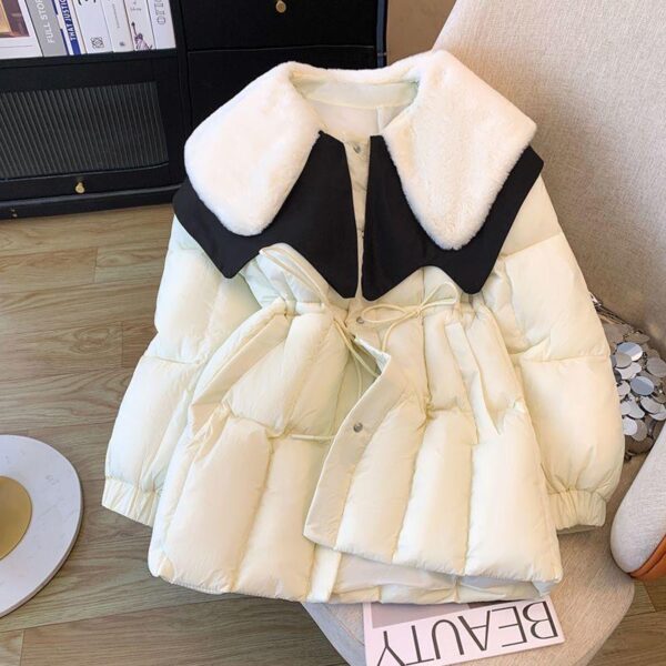 winter new small fragrance style high-end double-layer doll cotton jacket waist to slim Down jacket jacket women's fashion