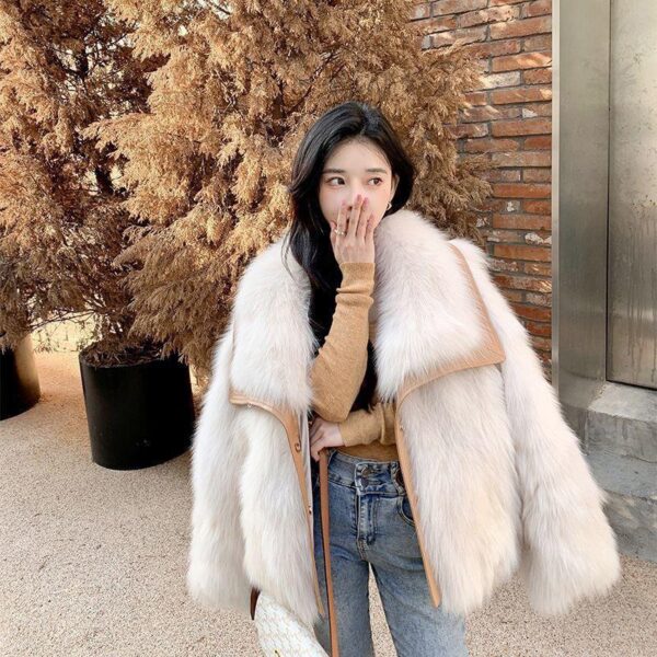 Luxury Korean fur coat women's winter new plush thickened fur coat furry foreign style environmental protection foreign style