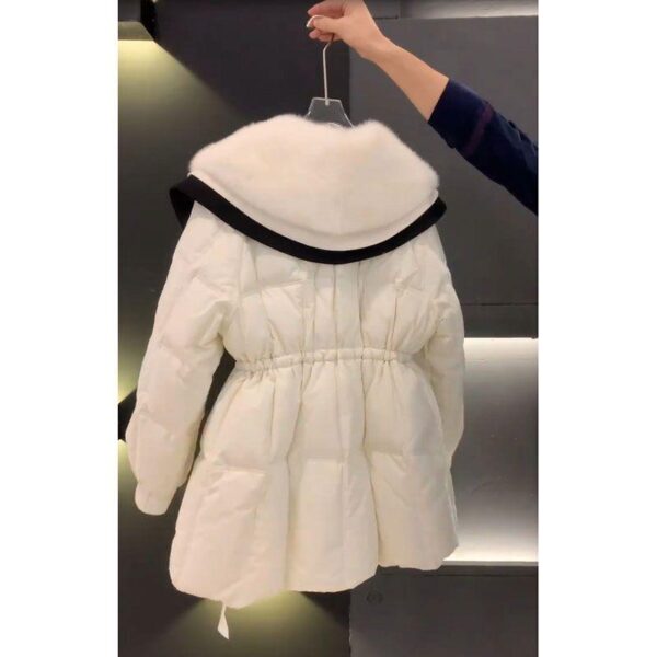 High-end small fragrance style down cotton jacket women 2024 winter new Korean version loose double-layer doll collar cotton jacket - Image 4