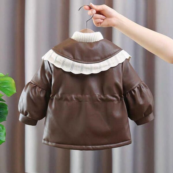 Jin plush thickened Korean age-reducing large lapel doll skirt women's fattening large-size high-end sweatshirt skirt - Image 3