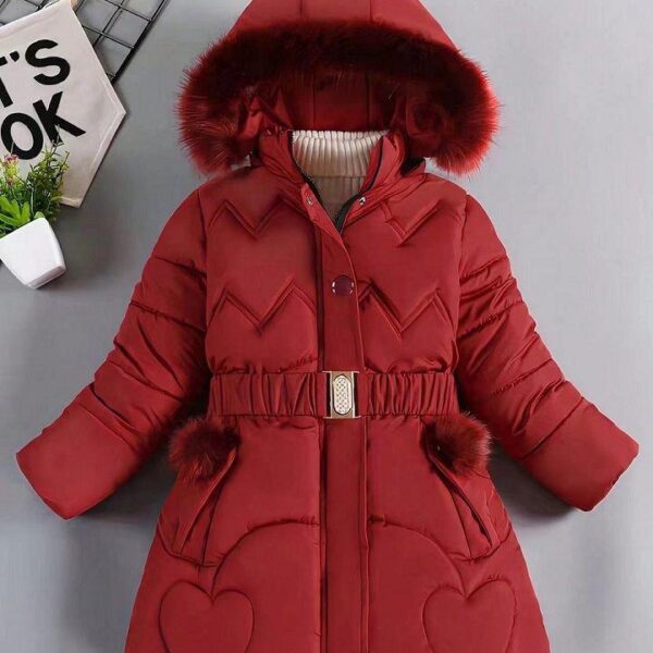 Girls' cotton clothes, children's girls' plush thickened winter Korean version coat, little girl's Internet celebrity thickened outerwear cotton jacket