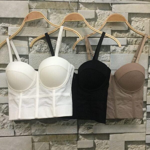 Fishbone corset suspender vest inner wear bra all-in-one top beautiful back wipe chest sexy inner and outer wear Underwear