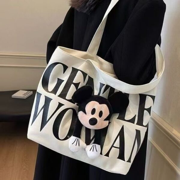 Letter tote bag women's large-capacity bag 2024 new commuter shoulder bag shopping bag go-out cross-body - Image 3