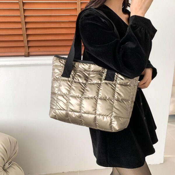 Cotton clothing autumn and winter 2024 bag large capacity new tote fashion high-end down commuting one-shoulder