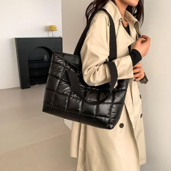 Cotton clothing autumn and winter 2024 bag large capacity new tote fashion high-end down commuting one-shoulder - Image 4