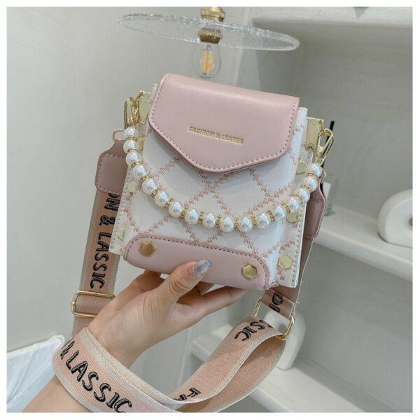 Pearl handbag 2023 new versatile fashion ins small bag versatile foreign temperament cross-body bag - Image 3