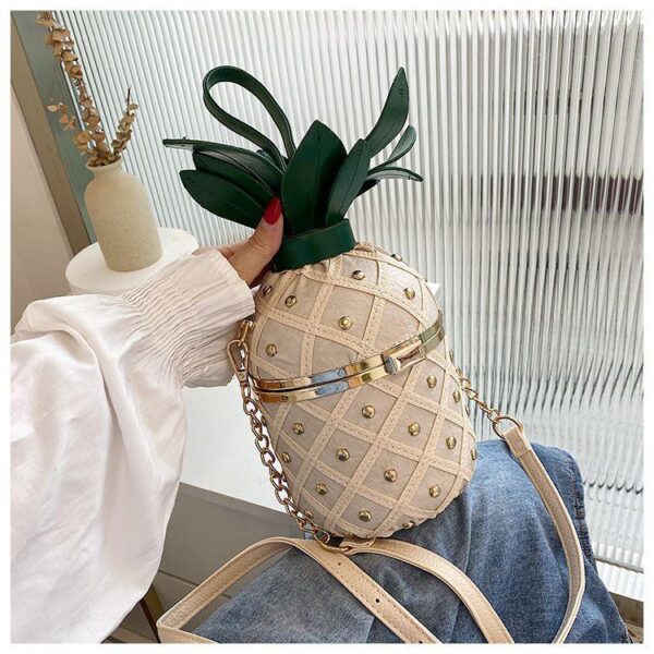 New style fashion versatile cross-body bag woven ins pineapple bag female Internet celebrity shoulder bag personality cute - Image 4