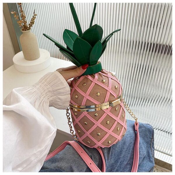 New style fashion versatile cross-body bag woven ins pineapple bag female Internet celebrity shoulder bag personality cute - Image 2