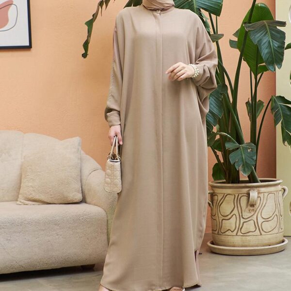 High-end women's prayer dress Hui Dubai robe fashion long dress women's new Hui Clothing Middle East - Image 3