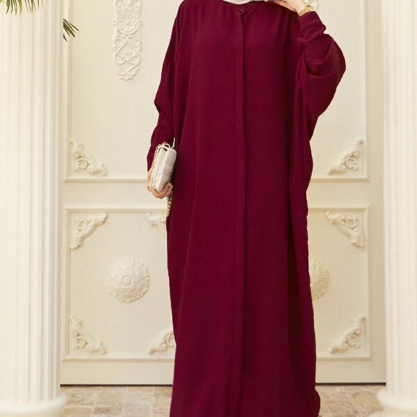 High-end women's prayer dress Hui Dubai robe fashion long dress women's new Hui Clothing Middle East - Image 2