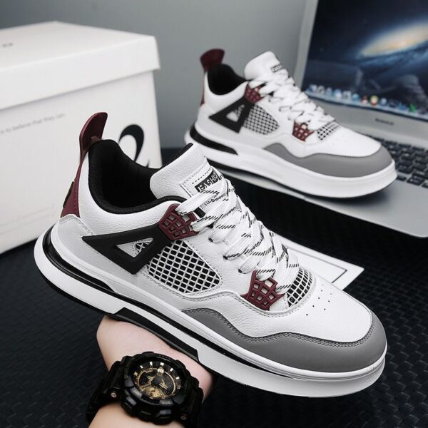 Men's shoes summer height increase new versatile air cushion casual fashion small white shoes running sneakers non-slip dad fashion shoes - Image 2