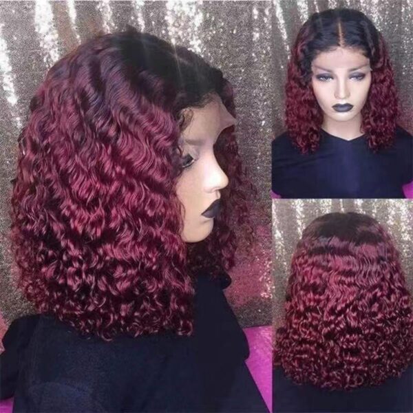 Factory direct sales Amazon wig cover African small short curly hair cover female chemical fibre hair high temperature silk Europe Beauty wig set