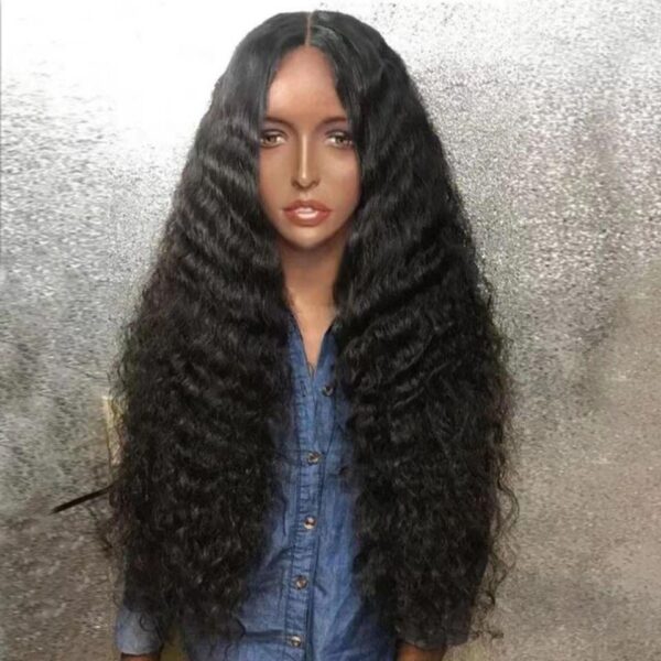 European and American wig female corn beard long curly black small curl big wave wig African curly hair Long hair