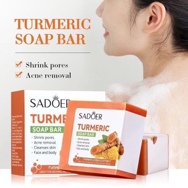 Turmeric handmade soap, cleansing bath deep clean essential - Image 3