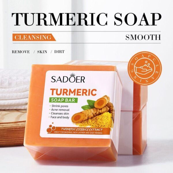 Turmeric handmade soap, cleansing bath deep clean essential